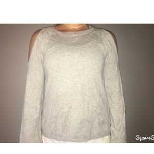 GREY SWEATER, WITH CUT OUT SHOULDERS FROM GAP